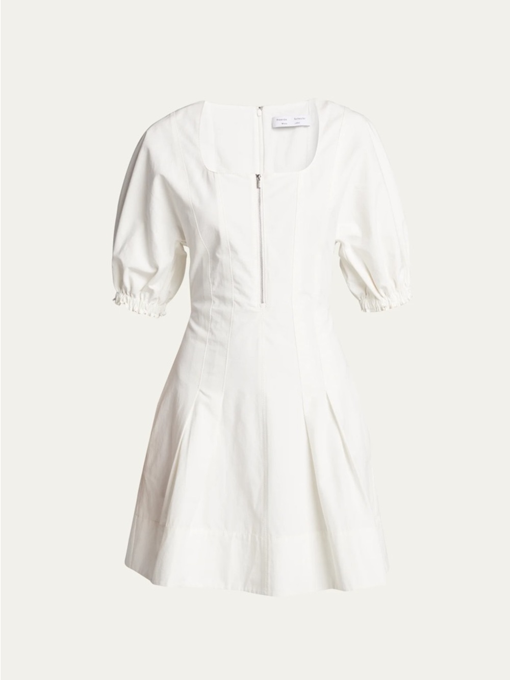 Proenza Schouler White Label Cotton-Linen Zip-Front Mini Dress